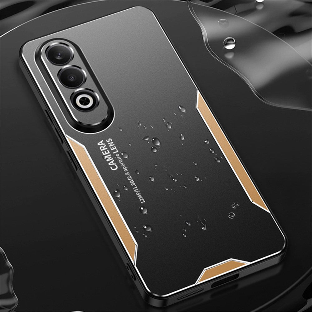 For Oppo K12 Case Anti-Drop Aluminum Alloy+PC+TPU Mobile Phone Cover - Red