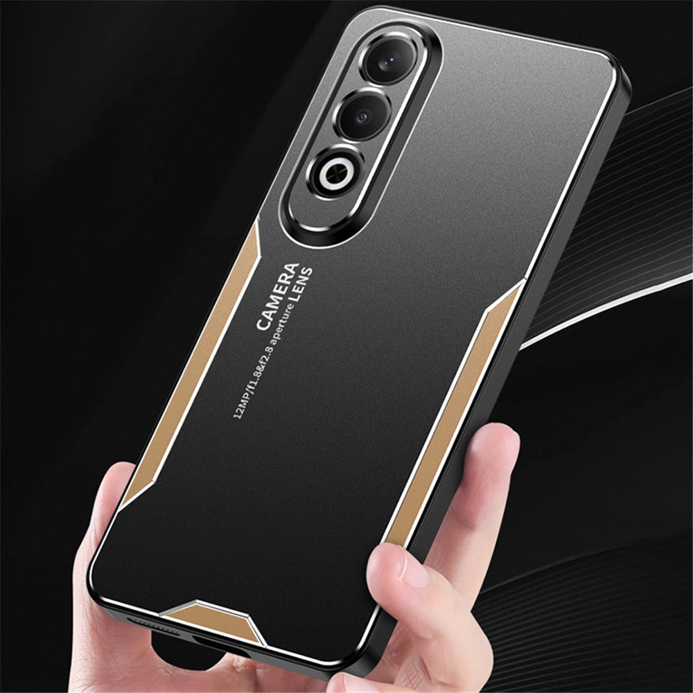 For Oppo K12 Case Anti-Drop Aluminum Alloy+PC+TPU Mobile Phone Cover - Red