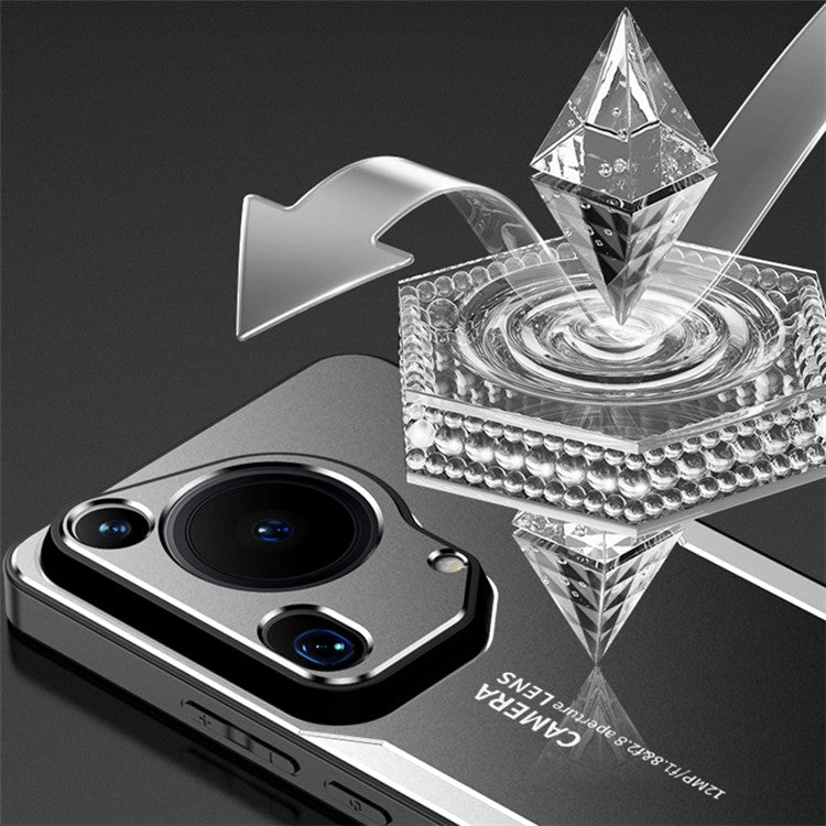 For Huawei Pura 70 Ultra Metal Phone Case Aluminum Alloy+PC+TPU Hybrid Back Cover - Silver