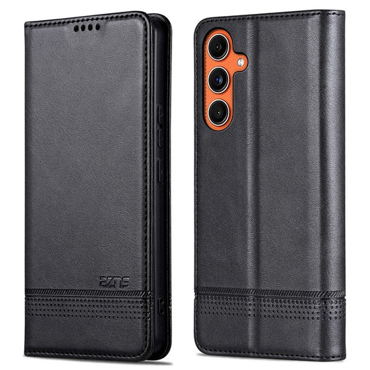 AZNS For Samsung Galaxy M55 5G / C55 5G / F55 5G Case Wallet PU Leather Magnetic Absorption Phone Cover - Black