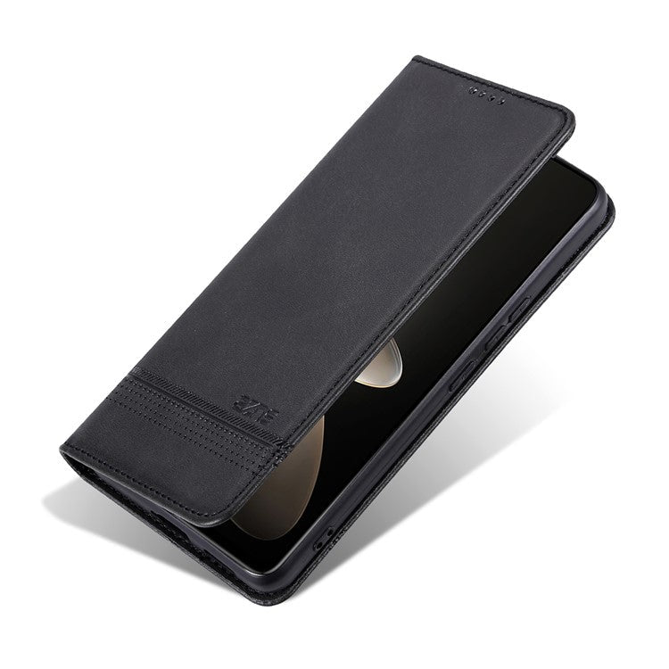 AZNS For Samsung Galaxy M55 5G / C55 5G / F55 5G Case Wallet PU Leather Magnetic Absorption Phone Cover - Black