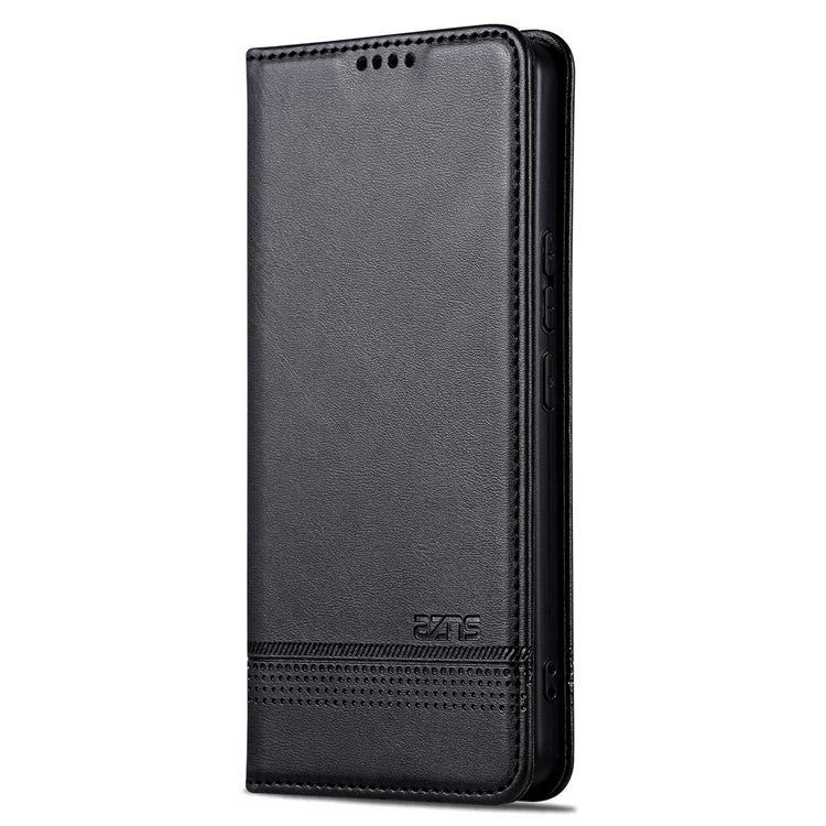AZNS For Samsung Galaxy M55 5G / C55 5G / F55 5G Case Wallet PU Leather Magnetic Absorption Phone Cover - Black