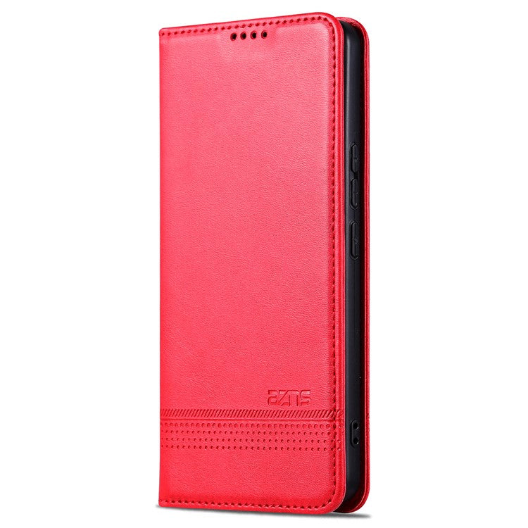 AZNS For Samsung Galaxy M55 5G / C55 5G / F55 5G Case Wallet PU Leather Magnetic Absorption Phone Cover - Red