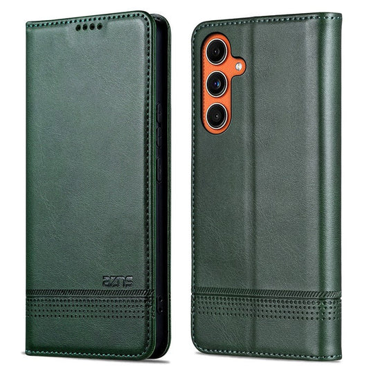 AZNS For Samsung Galaxy M55 5G / C55 5G / F55 5G Case Wallet PU Leather Magnetic Absorption Phone Cover - Green
