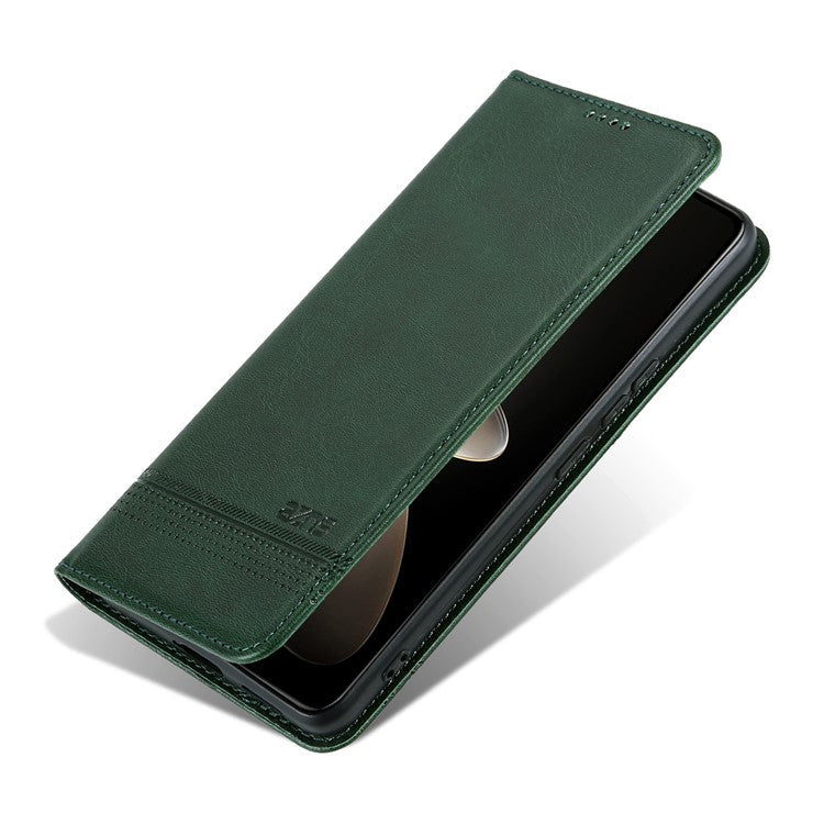 AZNS For Samsung Galaxy M55 5G / C55 5G / F55 5G Case Wallet PU Leather Magnetic Absorption Phone Cover - Green