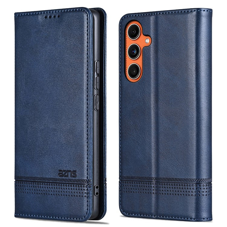 AZNS For Samsung Galaxy M55 5G / C55 5G / F55 5G Case Wallet PU Leather Magnetic Absorption Phone Cover - Blue