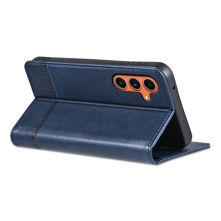 AZNS For Samsung Galaxy M55 5G / C55 5G / F55 5G Case Wallet PU Leather Magnetic Absorption Phone Cover - Blue