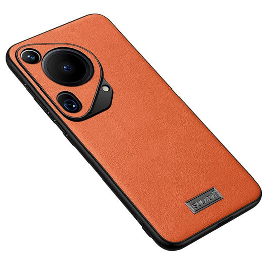 SULADA For Huawei Pura 70 Ultra Phone Case PU Leather+TPU+PC Back Cover - Orange