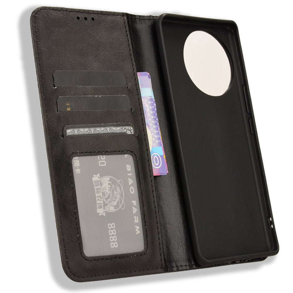 For vivo V30e 5G / V40 Lite 5G Cover Magnetic Closure Wallet Stand Wholesale Phone Case - Black