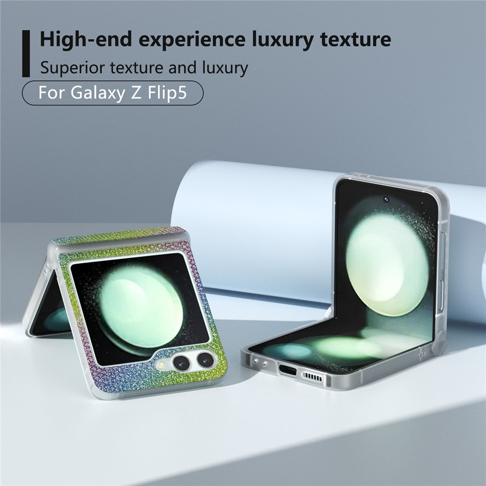 For Samsung Galaxy Z Flip7 FE 5G / Z Flip6 5G Case Rhinestone Texture Leather+PC Protective Phone Cover - Multi-color