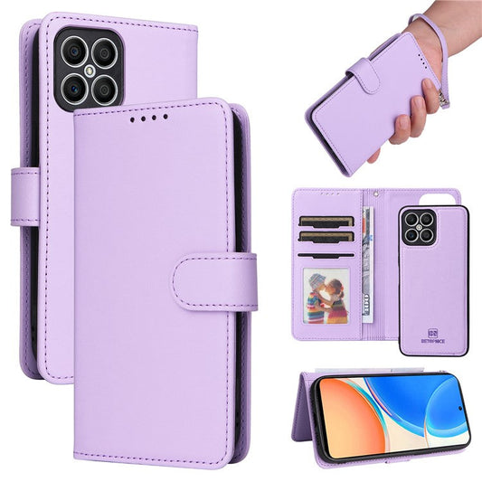 BETOPNICE 005 For Honor X8 4G / X30i / Play6T Pro Leather Case Wallet Detachable Magnetic Phone Cover - Purple