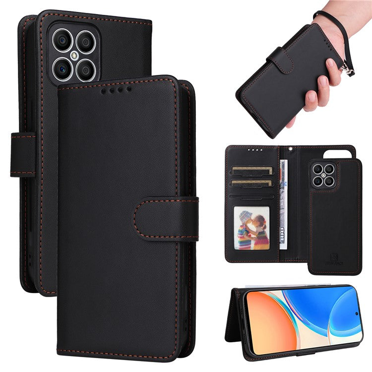 BETOPNICE 005 For Honor X8 4G / X30i / Play6T Pro Leather Case Wallet Detachable Magnetic Phone Cover - Black