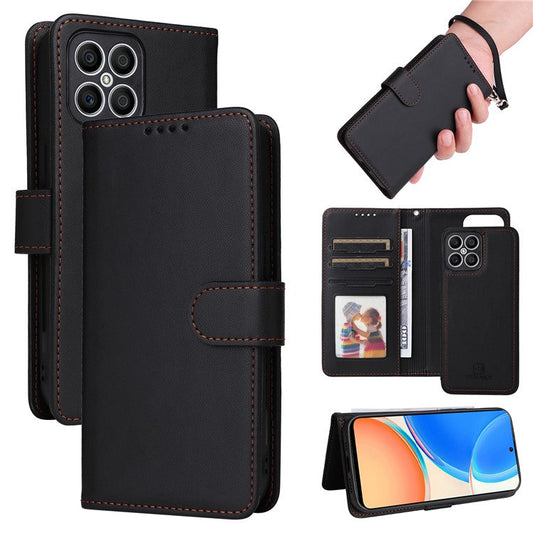 BETOPNICE 005 For Honor X8 4G / X30i / Play6T Pro Leather Case Wallet Detachable Magnetic Phone Cover - Black