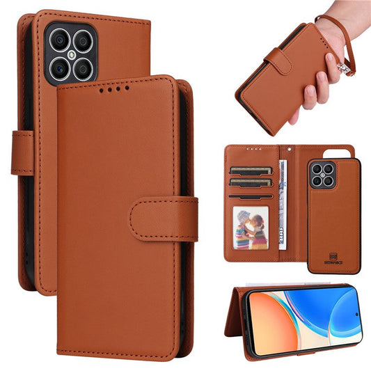 BETOPNICE 005 For Honor X8 4G / X30i / Play6T Pro Leather Case Wallet Detachable Magnetic Phone Cover - Brown