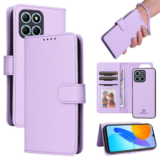 BETOPNICE 005 For Honor X8 5G / X6 4G / Play6C 4G / X6s 4G / 70 Lite / X8a 5G Case Detachable Wallet Leather Phone Cover - Purple