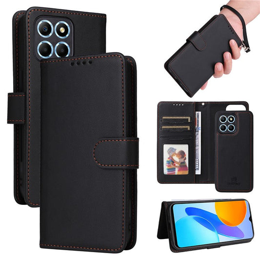 BETOPNICE 005 For Honor X8 5G / X6 4G / Play6C 4G / X6s 4G / 70 Lite / X8a 5G Case Detachable Wallet Leather Phone Cover - Black