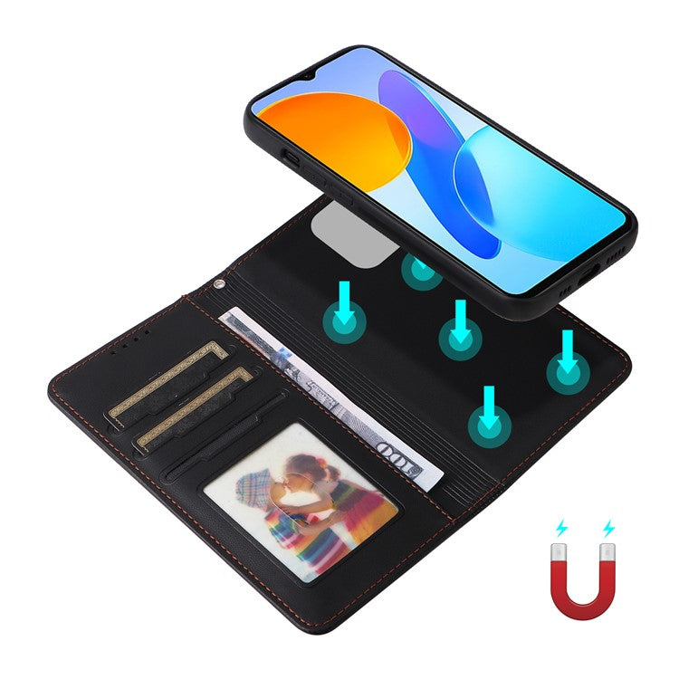 BETOPNICE 005 For Honor X8 5G / X6 4G / Play6C 4G / X6s 4G / 70 Lite / X8a 5G Case Detachable Wallet Leather Phone Cover - Black
