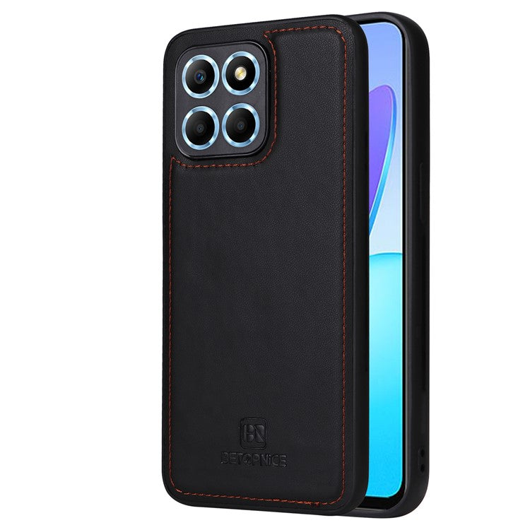 BETOPNICE 005 For Honor X8 5G / X6 4G / Play6C 4G / X6s 4G / 70 Lite / X8a 5G Case Detachable Wallet Leather Phone Cover - Black