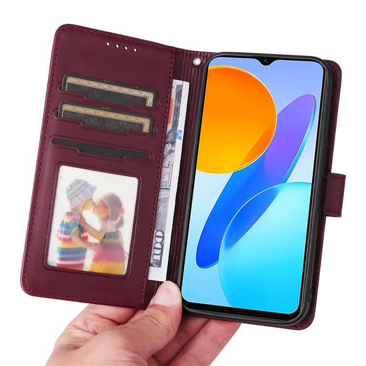 BETOPNICE 005 For Honor X8 5G / X6 4G / Play6C 4G / X6s 4G / 70 Lite / X8a 5G Case Detachable Wallet Leather Phone Cover - Wine Red