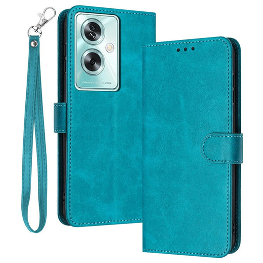 For OnePlus Nord N30 SE 5G / Oppo A79 5G / A2 5G PU Leather Case Folding Stand Wallet Anti-Fall Phone Cover - Green