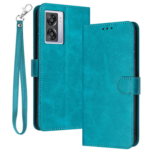 For Oppo A57 (2022) 5G / A77 5G / A57 4G / A57e 4G / A57s 4G / A77 4G / A77s 4G / OnePlus Nord N20 SE 4G Leather Phone Stand Case - Green
