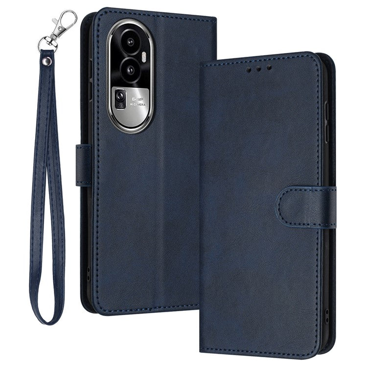 Leather Phone Cases for Oppo Reno10 Pro+ 5G Wholesale Wallet Mobile Phone Stand Cover - Sapphire
