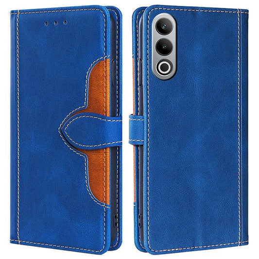For OnePlus Nord CE4 5G Case Stand PU Leather Skin Touch Feeling Phone Cover - Blue