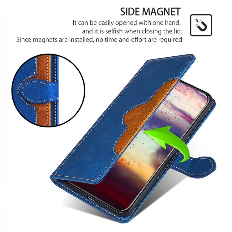 For Huawei Pura 70 Case Magnetic Buckle Leather Skin Feel Phone Cover - Blue