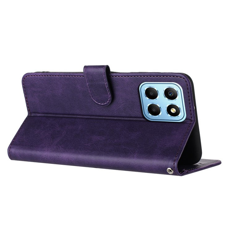 Leather Phone Cases for Honor X8 5G / Play6C 4G / X6 4G / X6s 4G / 70 Lite 5G Wholesale Calf Texture Cover - Purple