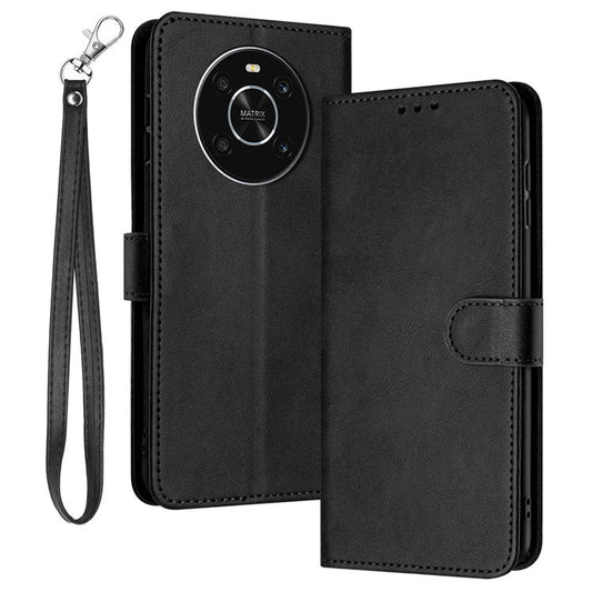 For Honor X9 4G / X9 5G / X30 5G / Magic 4 Lite 5G / X40 GT 5G Wholesale Wallet Calf Texture Cell Phone Cover - Black