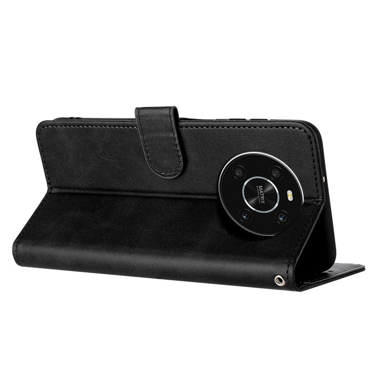 For Honor X9 4G / X9 5G / X30 5G / Magic 4 Lite 5G / X40 GT 5G Wholesale Wallet Calf Texture Cell Phone Cover - Black