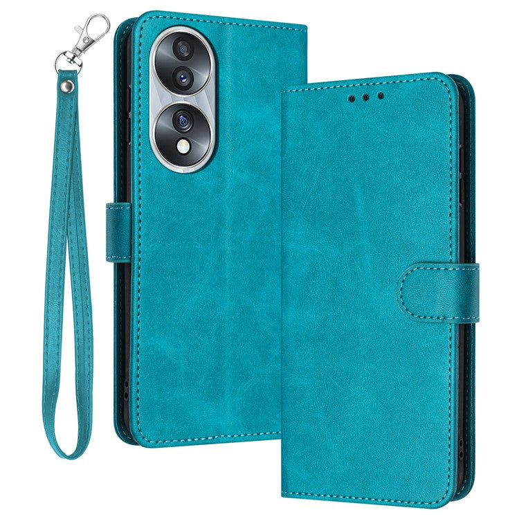 Leather Phone Cases for Honor 70 5G Wholesale Wallet Stand Calf Texture Fall-proof Cover - Green