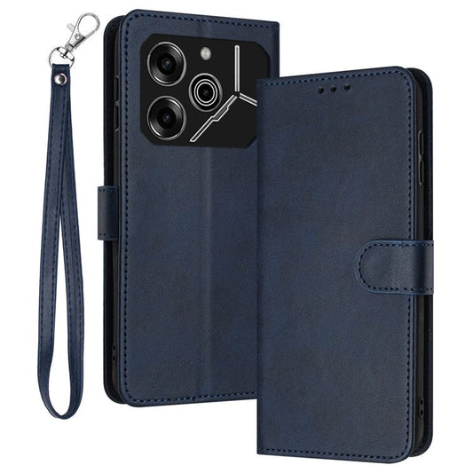 For TECNO Pova 6 Pro 5G LI9 Business Phone Case Leather Wallet Drop Protection Cover - Sapphire