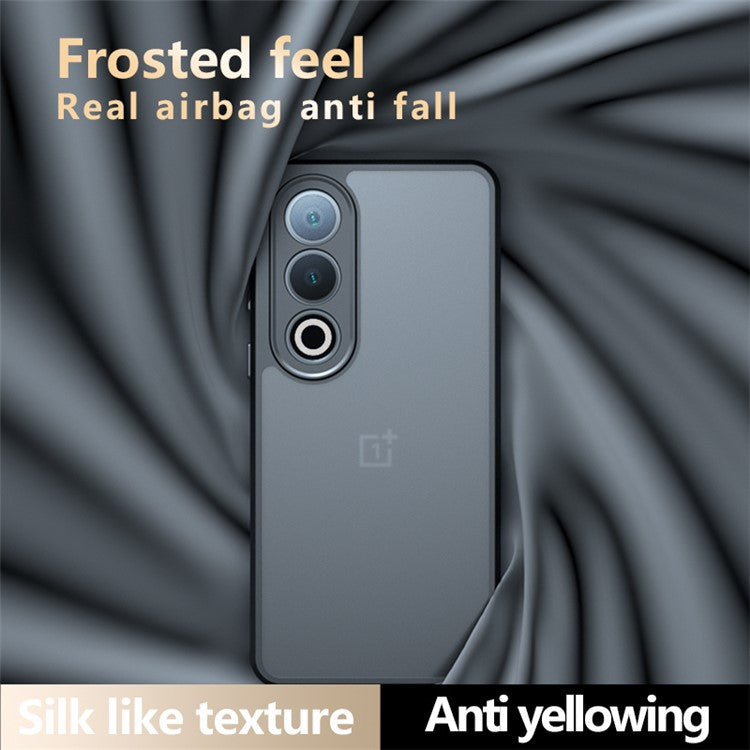 For OnePlus Ace 3V 5G Cell Phone Cases TPU+PC Matte Non-Slip Cover - Transparent Black