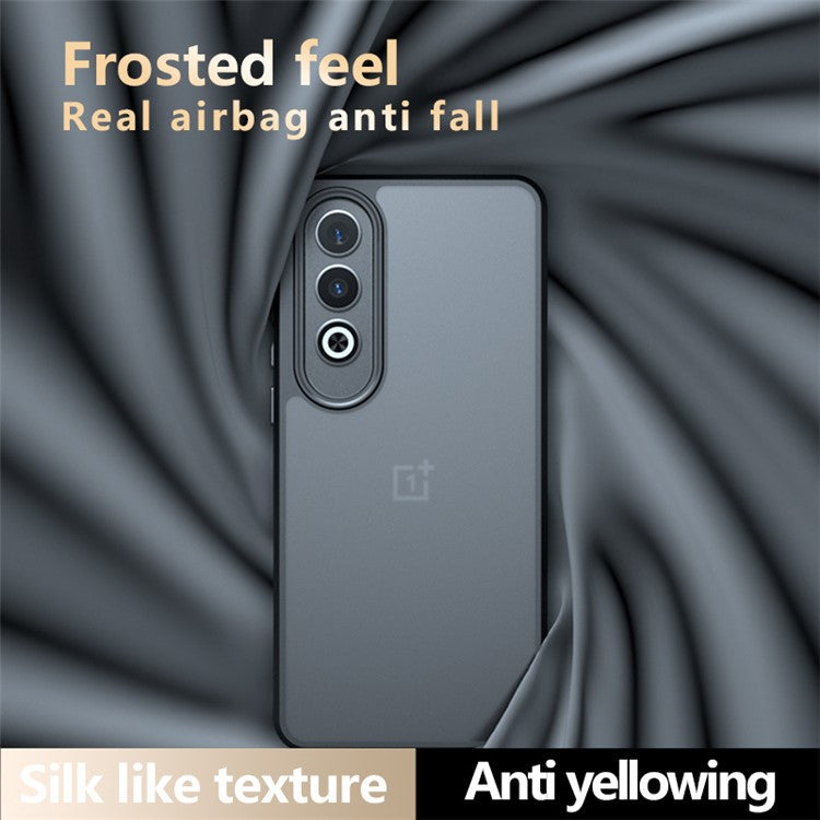 For OnePlus Nord CE4 5G Case TPU+PC Matte Touch Non-Slip Phone Cover - Transparent Black