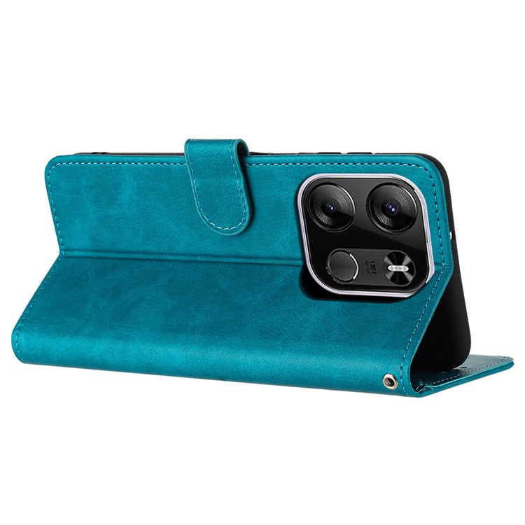 For TECNO Spark Go 2023 4G / Pop 7 Pro 4G / Pop 7 / Infinix Smart 7 (India) 4G / Smart 7 / Smart 7 HD Calf Texture Leather Case - Green