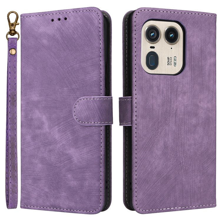 For Motorola Edge 50 Ultra 5G / Moto X50 Ultra 5G Phone Case Wallet PU Leather Flip Cover with RFID Blocking - Purple