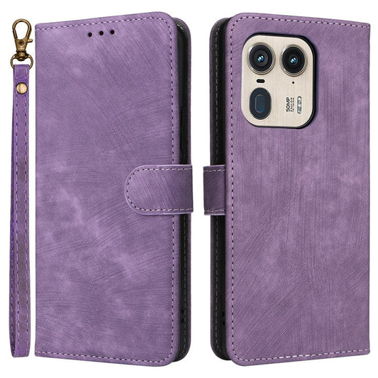 For Motorola Edge 50 Ultra 5G / Moto X50 Ultra 5G Phone Case Wallet PU Leather Flip Cover with RFID Blocking - Purple