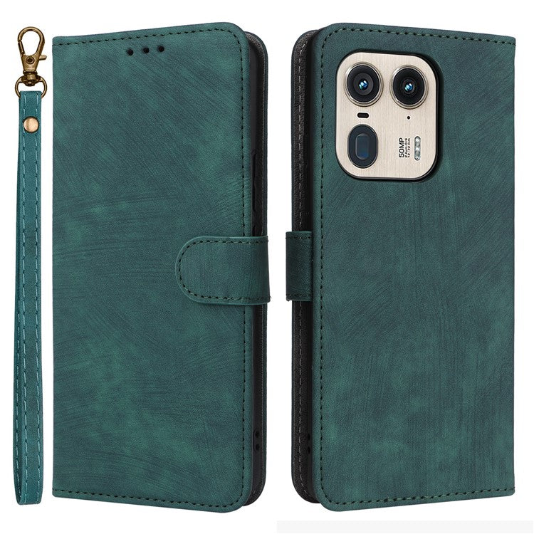 For Motorola Edge 50 Ultra 5G / Moto X50 Ultra 5G Phone Case Wallet PU Leather Flip Cover with RFID Blocking - Green