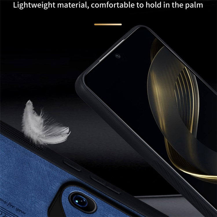 AZNS For Huawei Pura 70 Ultra Case PU Leather+TPU Imprinted Pattern Anti-slip Grip Phone Cover - Black