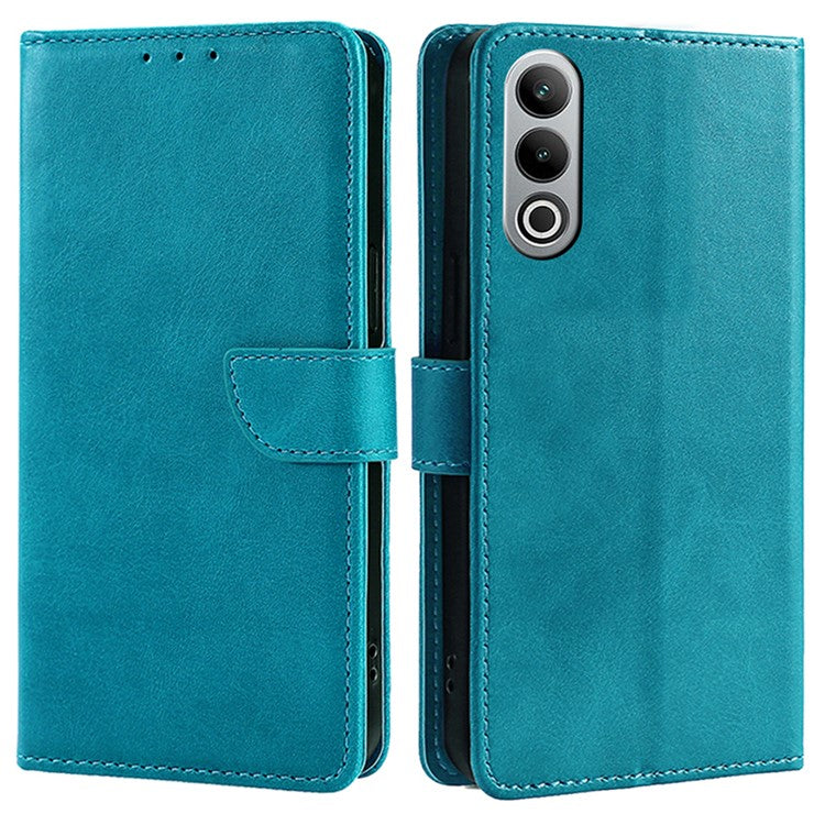 For OnePlus Nord CE4 5G Case PU Leather+TPU Phone Proctive Cover Calf Texture Wallet - Baby Blue