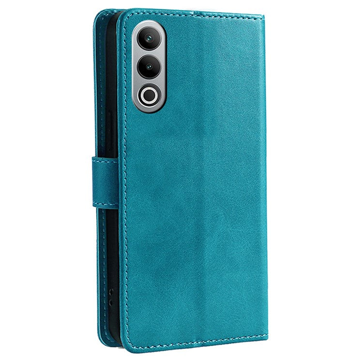 For OnePlus Nord CE4 5G Case PU Leather+TPU Phone Proctive Cover Calf Texture Wallet - Baby Blue