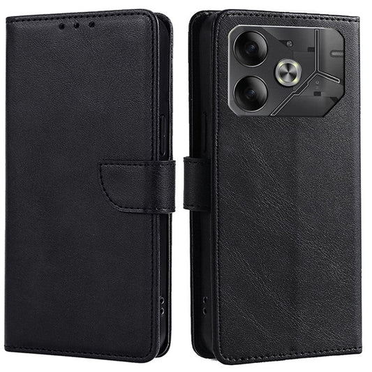 For TECNO Pova 6 5G Case Wallet Leather Phone Cover Mobile Accessories Wholesale - Black