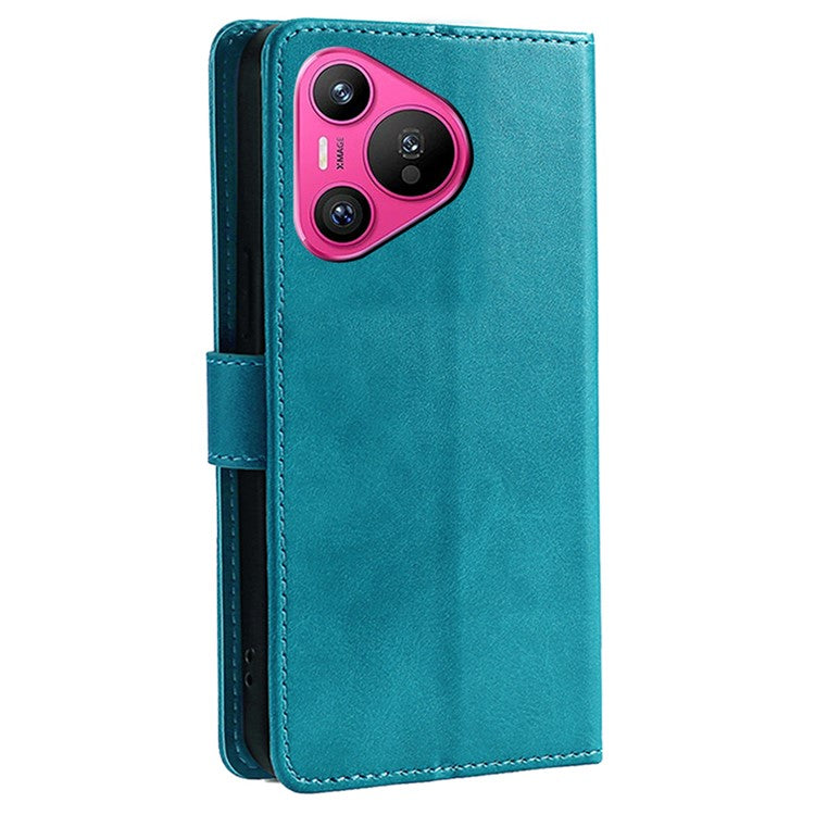 For Huawei Pura 70 Shockproof Case Wallet Leather Phone Cover Wholesale - Baby Blue