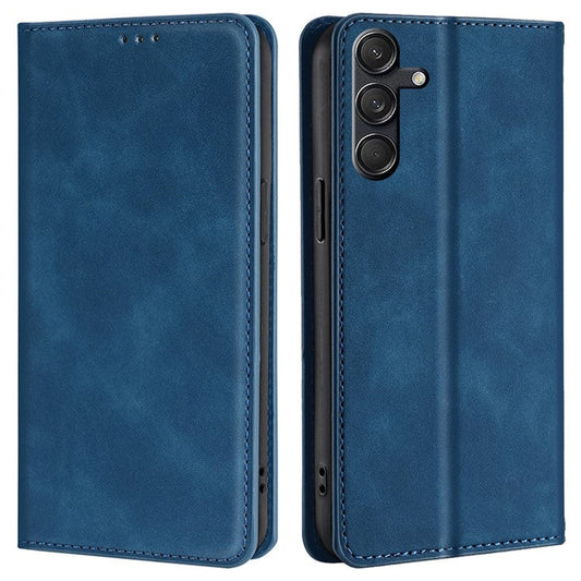 For Samsung Galaxy M55 5G / C55 5G / F55 5G Card Slot Phone Case Skin-Touch Feeling PU Leather Cover - Blue