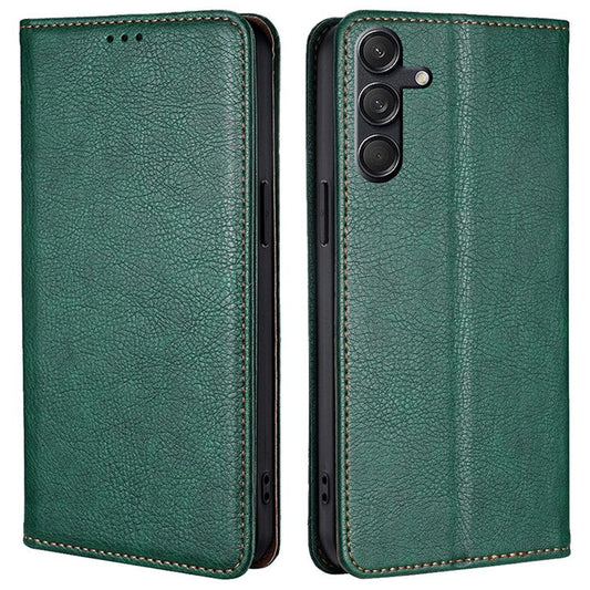 For Samsung Galaxy M55 5G / C55 5G / F55 5G Wallet Case Magnetic Auto-Absorbed Leather Phone Cover - Green