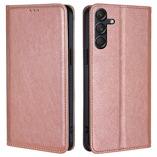 For Samsung Galaxy M55 5G / C55 5G / F55 5G Wallet Case Magnetic Auto-Absorbed Leather Phone Cover - Rose Gold