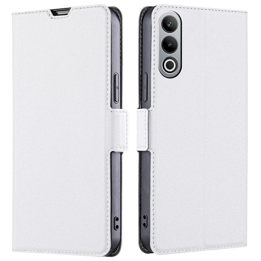 For OnePlus Nord CE4 5G Case Card Slots PU Leather Stand Flip Phone Cover - White