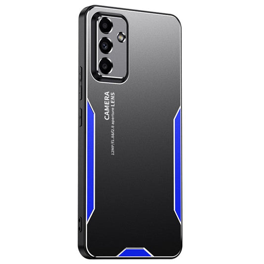 For Samsung Galaxy M55 5G / C55 5G / F55 5G Case Aluminum Alloy+PC+TPU Military Drop Protection Phone Cover - Blue