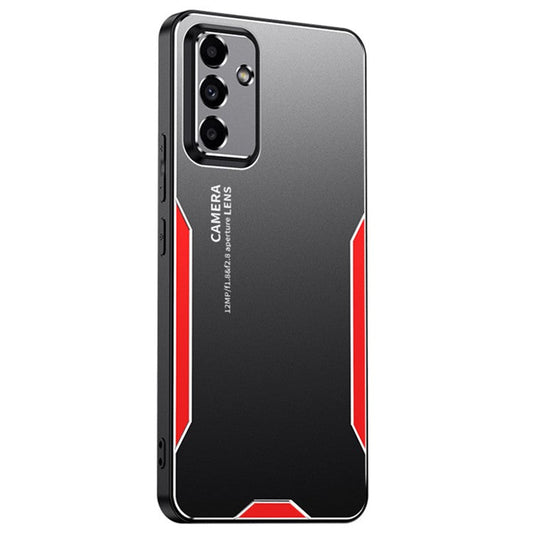 For Samsung Galaxy M55 5G / C55 5G / F55 5G Case Aluminum Alloy+PC+TPU Military Drop Protection Phone Cover - Red